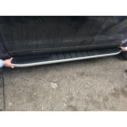 Купити Бокові пороги Tayga V2 (2 шт., алюміній) для Volkswagen Amarok 2010-2022 рр