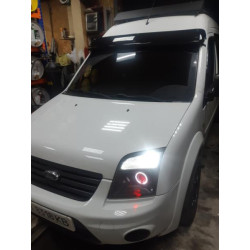 Купити Козирьок на лобове скло (чорний глянець, 5мм) для Ford Connect 2010-2013 рр