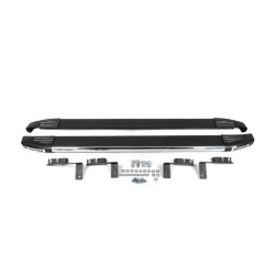 Купити Бокові пороги Omsa Black (2 шт., алюм.) для Peugeot Bipper