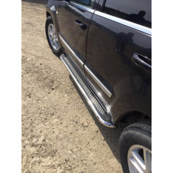Купить Боковые пороги Maydos V2 (2 шт, нерж) для Jeep Grand Cherokee WK 2004-2010 гг