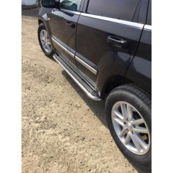 Купить Боковые пороги Maydos V2 (2 шт, нерж) для Jeep Grand Cherokee WK 2004-2010 гг