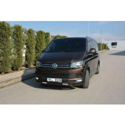 Купить Накладка на передний бампер Sport 2-LED 2015-2018 (под покраску) для Volkswagen T6