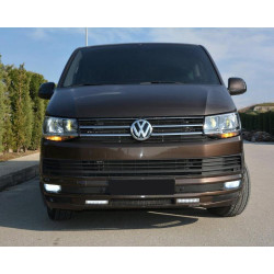 Купить Накладка на передний бампер Sport 2-LED 2015-2018 (под покраску) для Volkswagen T6