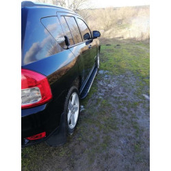 Купить Боковые пороги Duru (2 шт., алюминий) для Jeep Compass 2006-2016 гг