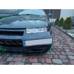 Купить Подставка под номер на край бампера (пластик) Черный мат