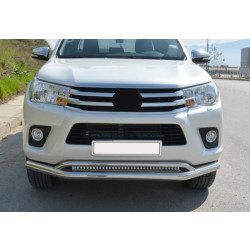 Купить Передний ус двойной Vegas (нерж) d70/42 мм для Toyota Hilux 2015- гг