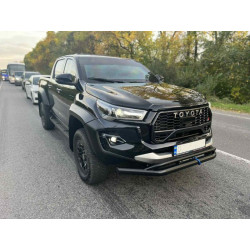 Купить Передний ус двойной Vegas (2015-2020, черный, 76мм) для Toyota Hilux 2015- гг