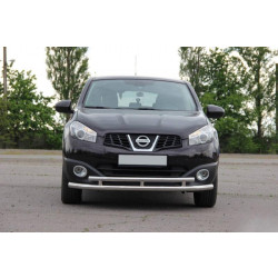 Купить Передний двойной ус ST016 (нерж) 70/42 мм для Nissan Qashqai 2010-2014 гг