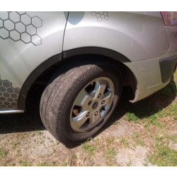 Купити Накладки на арки (6 шт, чорні) для Ford Custom 2013-2022 рр