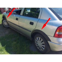 Купити Накладки на арки (SD/HB) (4 шт, чорні) для Opel Astra G classic 1998-2012 рр