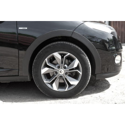 Купити Накладки на арки (8 шт, чорні) SW, метал для Renault Megane III 2009-2016 рр