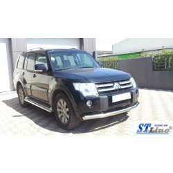 Купить Передняя защита ST008 (нерж.) для Mitsubishi Pajero Wagon III