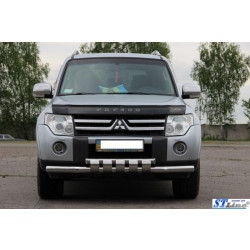Купить Передняя защита ST015 (нерж.) для Mitsubishi Pajero Wagon III