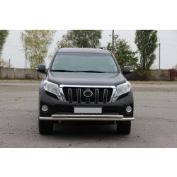 Купить Передняя защита ST014 (нерж) 70/42 мм для Toyota Land Cruiser Prado 150