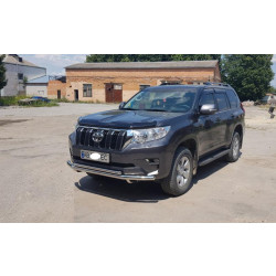 Купить Передняя защита ST014 (нерж) 70/42 мм для Toyota Land Cruiser Prado 150