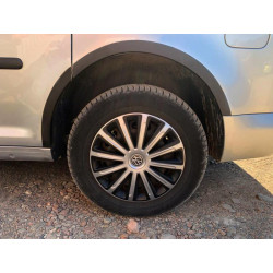 Купити Накладки на арки (чорний мат) Коротка база, 2 бічних (пластик) для Volkswagen Caddy 2010-2015 рр