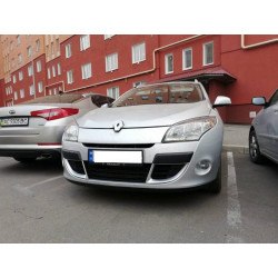 Купить Накладки в бампер (2008-2012, 2 шт, под покраску) для Renault Megane III