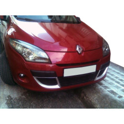 Купить Накладки в бампер (2008-2012, 2 шт, под покраску) для Renault Megane III