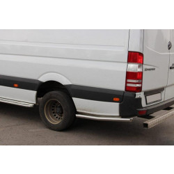 Купить Боковые трубы за задним колесом (2 шт, нерж) ExtraLong база, 70мм для Mercedes Sprinter W907/W910 2018- гг