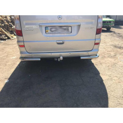 Купить Задние уголки AK003 (2 шт, нерж) Короткая база для Mercedes Vito W639 2004-2014 гг
