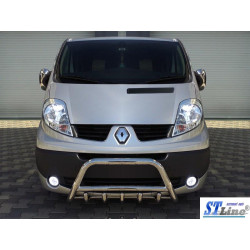 Купить Кенгурятник WT003-4 (нерж.) С надписью для Opel Vivaro 2001-2015 гг