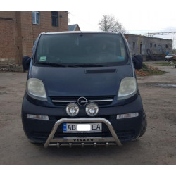 Купить Кенгурятник WT003-4 (нерж.) С надписью для Opel Vivaro 2001-2015 гг