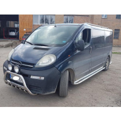 Купить Кенгурятник WT003-4 (нерж.) С надписью для Opel Vivaro 2001-2015 гг