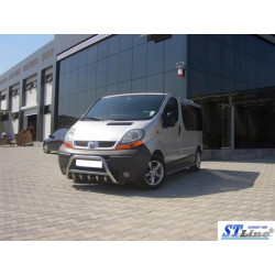 Купить Кенгурятник WT003-4 (нерж.) С надписью для Opel Vivaro 2001-2015 гг