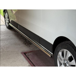 Купить Боковые трубы BB002 (2 шт, нерж.) 70мм, Длинная база для Nissan Primastar 2002-2014 гг