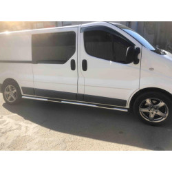 Купить Боковые трубы BB002 (2 шт, нерж.) 70мм, Длинная база для Nissan Primastar 2002-2014 гг