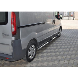 Купить Боковые трубы BB002 (2 шт, нерж.) 70мм, Длинная база для Nissan Primastar 2002-2014 гг