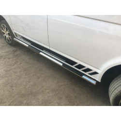 Купить Боковые трубы (2 шт, нерж) 70мм, Короткая база для Volkswagen T6