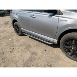 Купить Боковые пороги Maydos V2 (2 шт., алюминий -2025 нерж) для Toyota Rav 4 2006-2013 гг