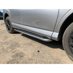 Купить Боковые пороги Maydos V2 (2 шт., алюминий -2025 нерж) для Toyota Rav 4 2006-2013 гг