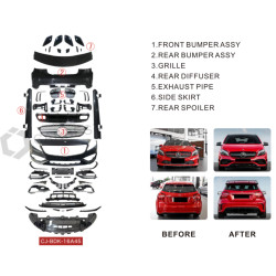 Купить Комплект обвесов (AMG A45) для Mercedes A-сlass W176 2012-2018 гг