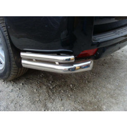 Купить Задние уголки AK003-Double (нерж) для Toyota Land Cruiser Prado 150