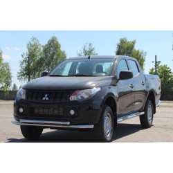 Купить Передняя защита ST014 (нерж) для Mitsubishi L200 2015-2024 гг