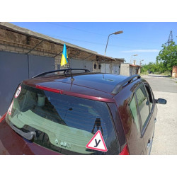 Купити Рейлінги Чорні (2 шт) Довга база (Grande) для Renault Scenic/Grand 2003-2009 рр