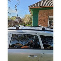 Купити Багажник (поперечини) на інтегровані рейлінги Skybar V2 120 см (2 шт) Сірий для Volkswagen Touareg 2018- рр