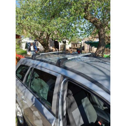 Купити Багажник (поперечини) на інтегровані рейлінги Skybar V2 120 см (2 шт) Сірий для Volkswagen Touareg 2018- рр