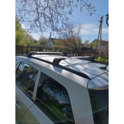 Купити Багажник (поперечини) на інтегровані рейлінги Skybar V2 120 см (2 шт) Чорний для Volkswagen Touareg 2018- рр