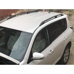 Купить Рейлинги Черные Турецкие Длинная база, Металлические ножки для Toyota Rav 4 2006-2013 гг