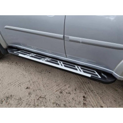 Купити Бокові пороги Sunrise (2 шт., алюміній) для Mitsubishi Pajero Sport 2008-2015 рр