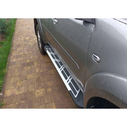 Купити Бокові пороги Sunrise (2 шт., алюміній) для Mitsubishi Pajero Sport 2008-2015 рр