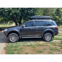 Купить Боковые пороги Maydos V2 (2 шт., алюминий -2025 нерж) для Mitsubishi Pajero Sport 2008-2015 гг