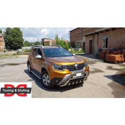 Купить Кенгурятник без надписи WT003 (нерж.) для Renault Duster 2018-2024 гг