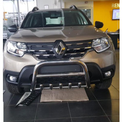 Купить Кенгурятник без надписи WT003 (нерж.) для Renault Duster 2018-2024 гг