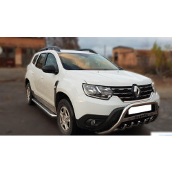 Купить Кенгурятник с надписью WT004 (нерж.) для Renault Duster 2018-2024 гг