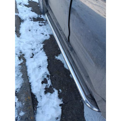 Купить Боковые пороги Premium (2 шт., нерж.) Ø60 для Renault Duster 2018-2024 гг