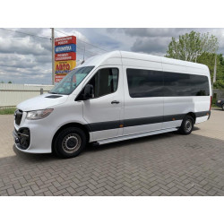 Купить Боковые пороги Maya V2 (2 шт., алюминий) Long/ExtraLong для Mercedes Sprinter W907/W910 2018- гг